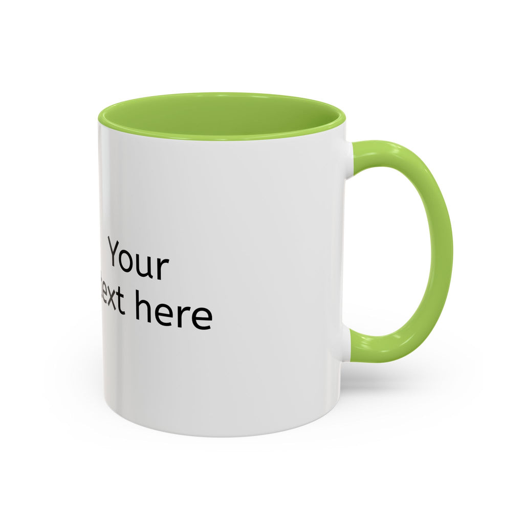 Personalized Accent Coffee Mug - Custom Text & Image, 11oz/15oz