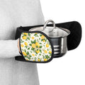 Lemon Blossom Double Oven Mitt – Quilted Heat-Resistant Pot Holder